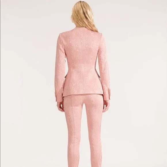 Veronica Beard 'Eris' Fitted Moiré Jacket, Blush Pink - Picture 4 of 4
